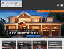 Tablet Screenshot of blankenshipgaragedoors.com